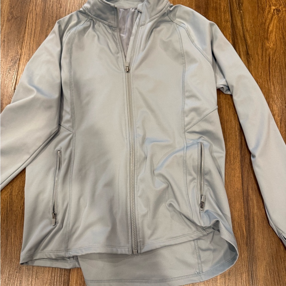 Light Gray Zip-Up Jacket